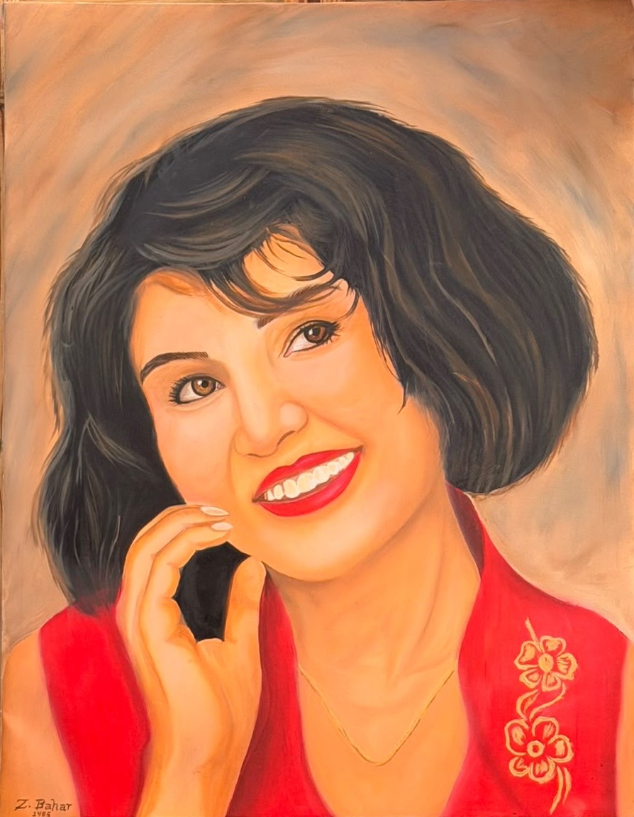 Realism portrait of the legendary Afghan singer Hangama (Zohra)