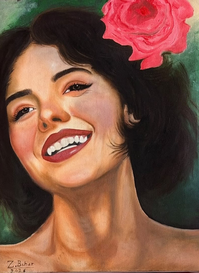 Behind the Smile, a portrait exploring outward happiness and hidden emotion